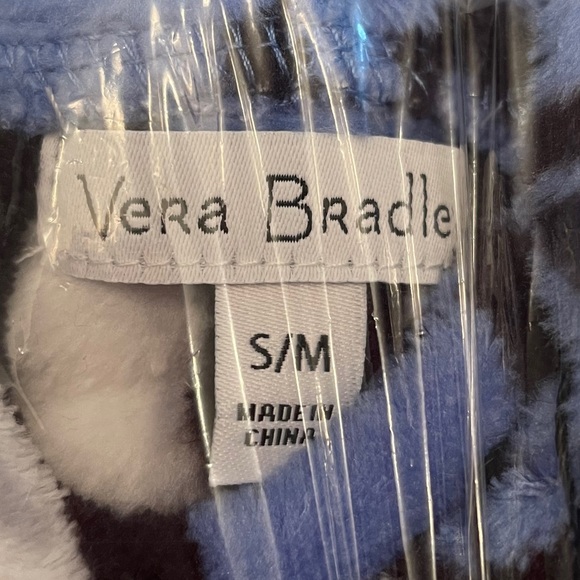 Vera Bradley Penguins Intarsia Fleece Robe, Blue, Small-Medium - Picture 7 of 9